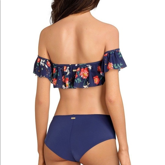 ROXY Love and Karma Ruffle Bikini Top S - Picture 2 of 5